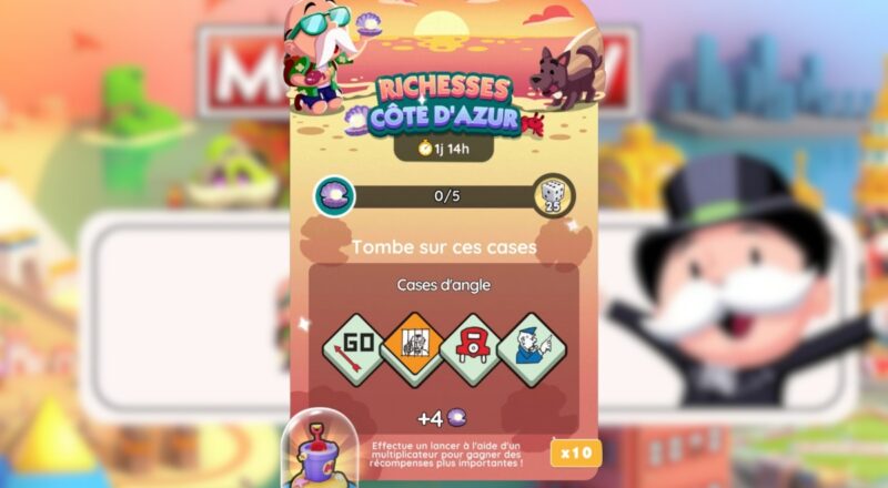 Événement "Richesses Côte d'Azur" sur Monopoly GO